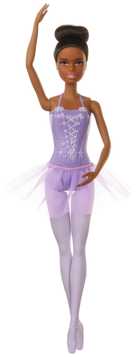 Papusa barbie balerina creola cu costum lila