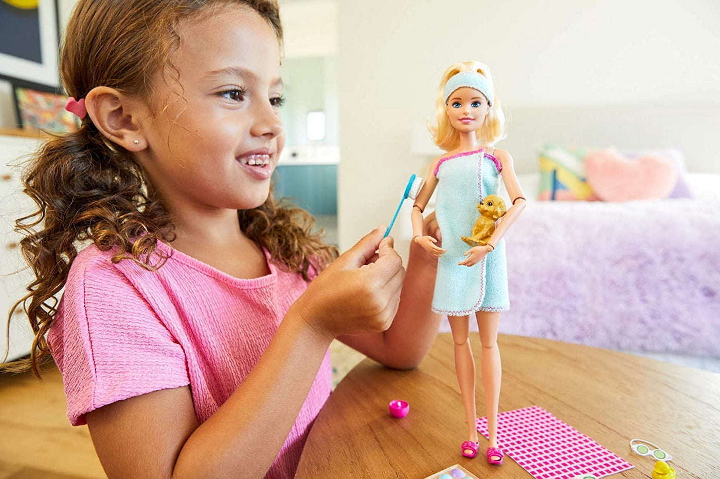 Barbie set de joaca cu accesorii wellness si spa