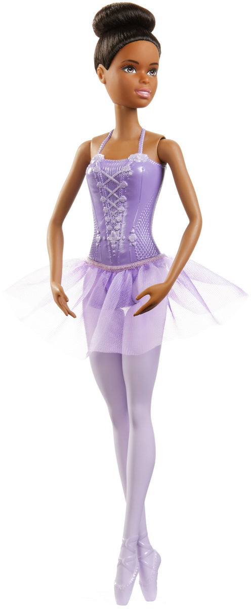 Papusa barbie balerina creola cu costum lila