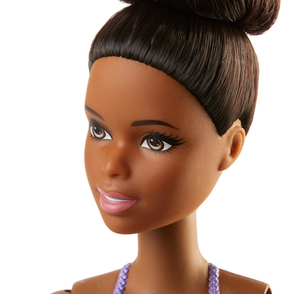 Papusa barbie balerina creola cu costum lila