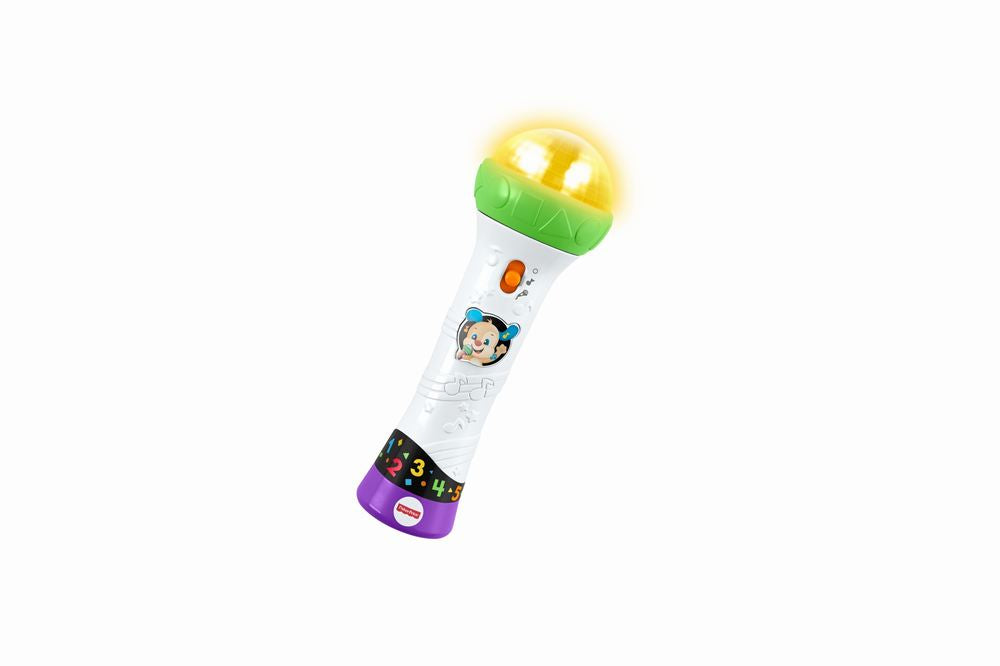 Microfon canta si inregistreaza limba romana fisher price