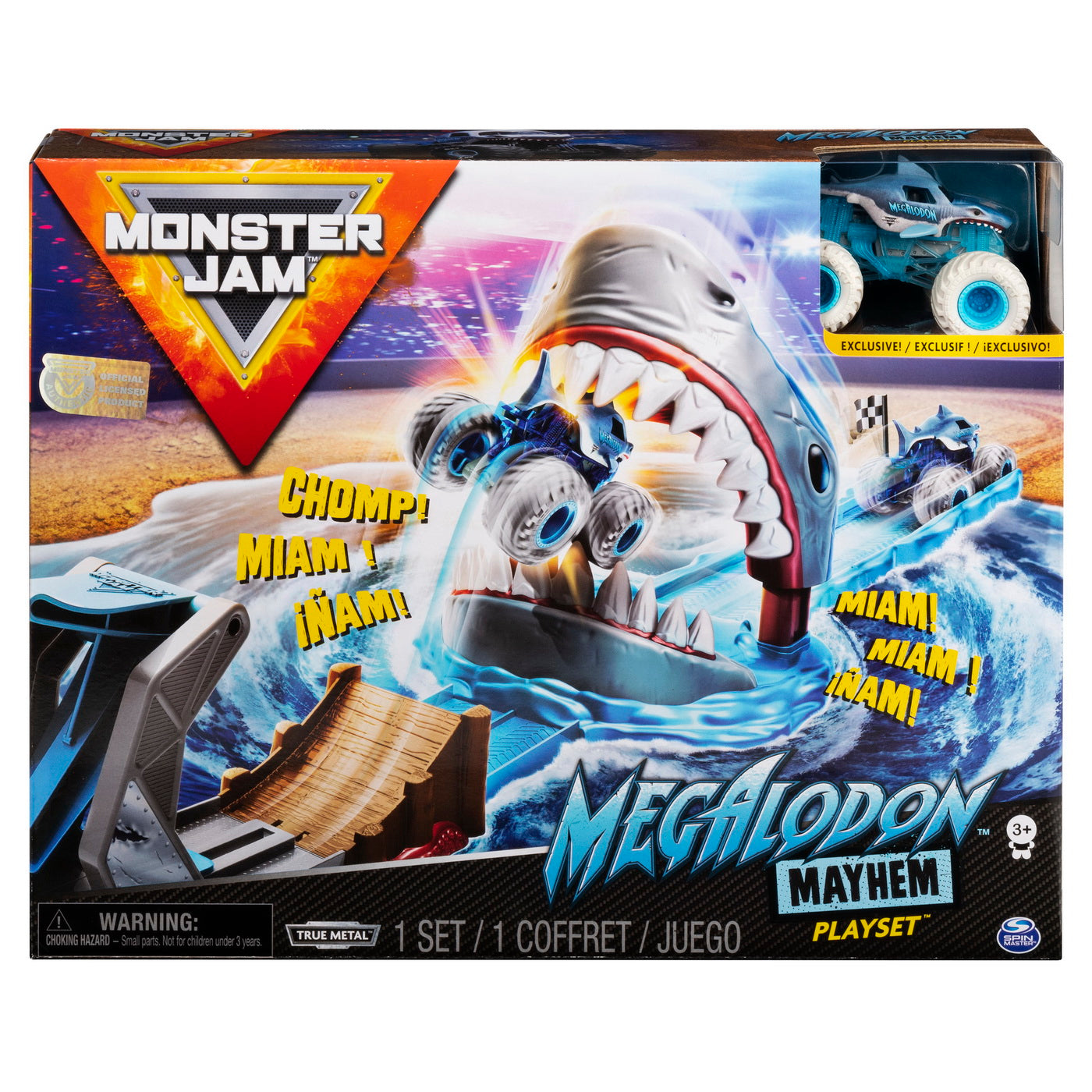 Monster jam set cascadorii megalodon mayhem