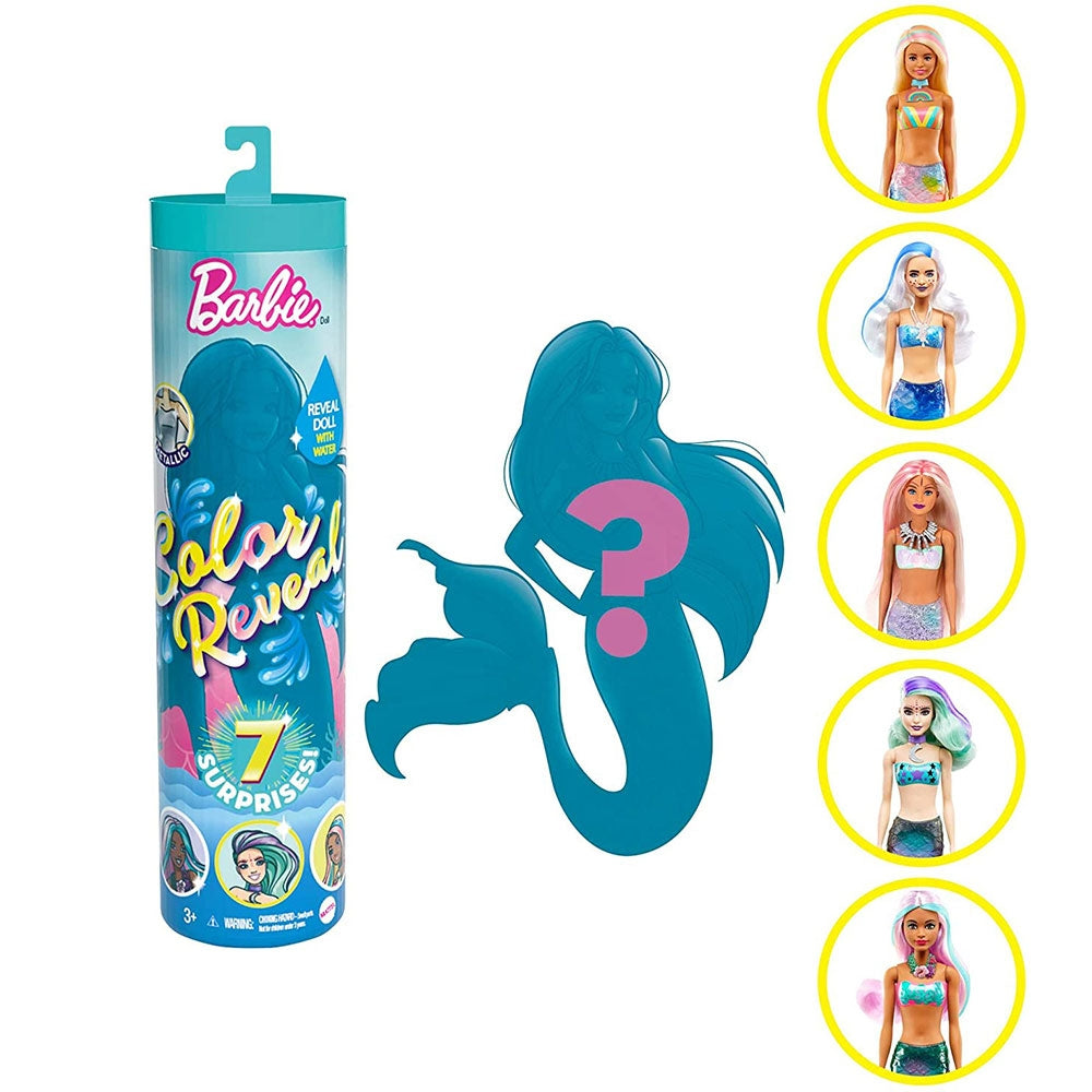 Papusa Barbie by Mattel Color Reveal Wave Sirena surpriza