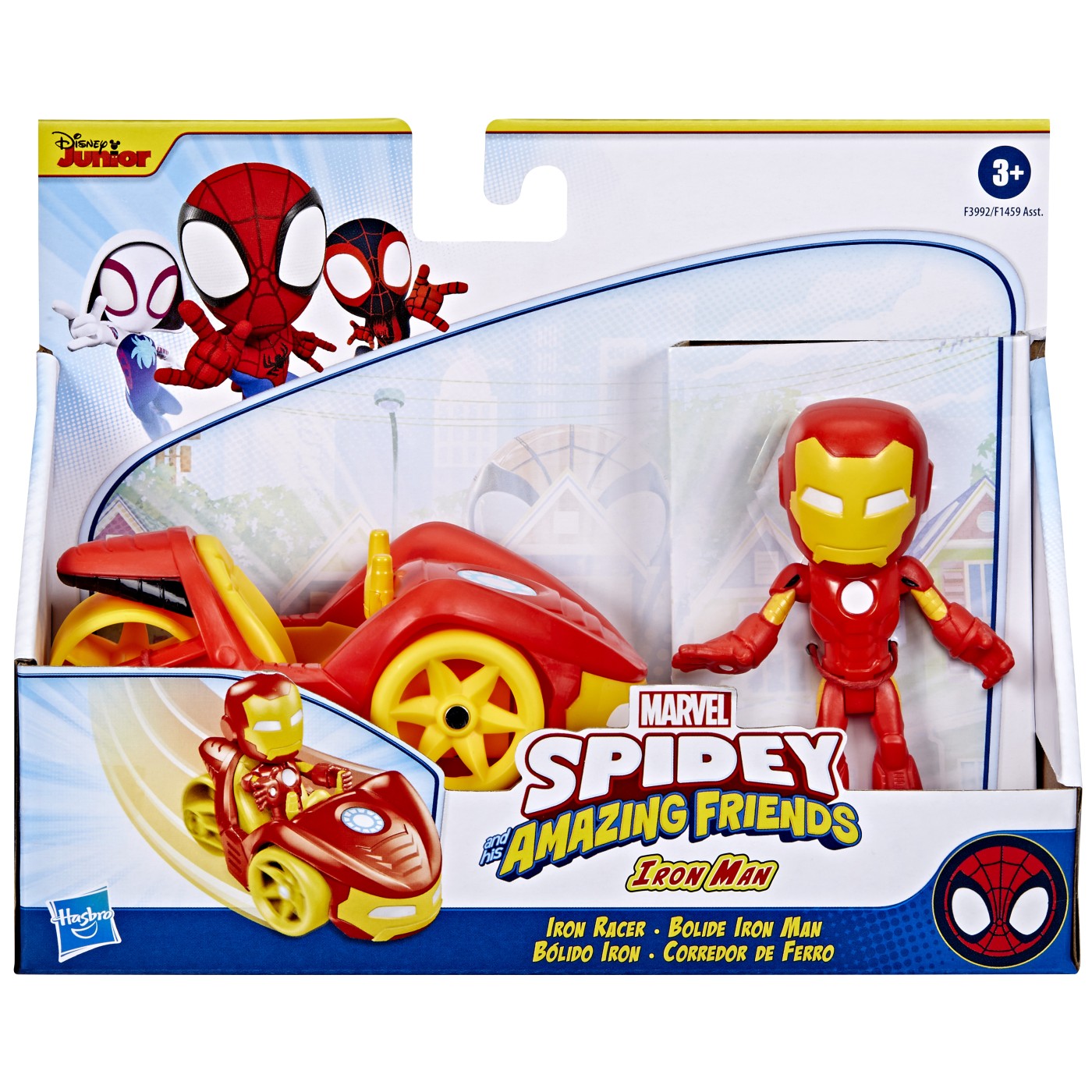 Spidey prietenii extraordinari set vehicul si figurina iron man