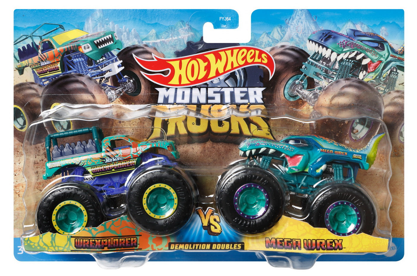 Monster truck set 2 masini scara 1 la 64 wrexplorer si mega wrex