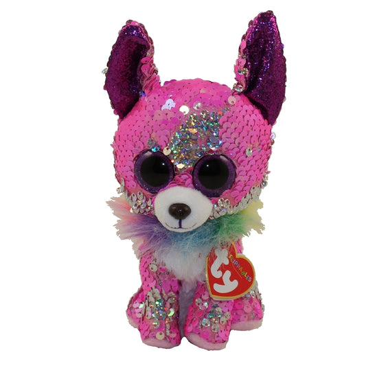 Plus ty 15cm boos chihuahua roz cu paiete