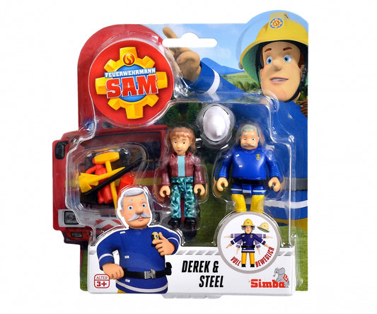 Pompierul sam set figurine derek si steele cu accesorii