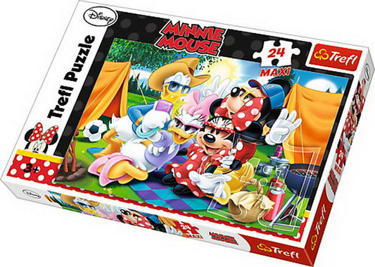 Puzzle trefl 24 maxi la camping cu mickey