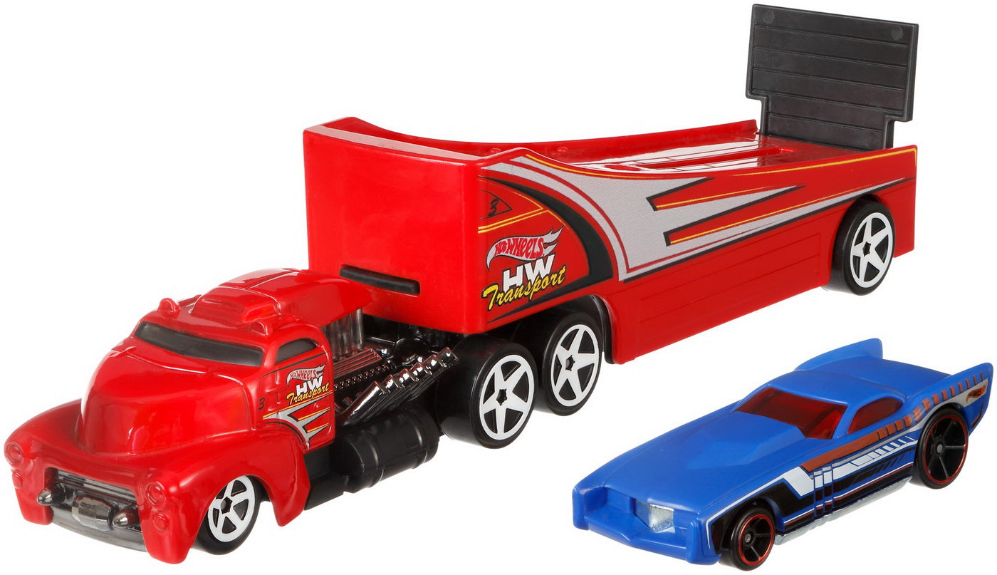 Set camion si masina sport hot wheels rock n' race