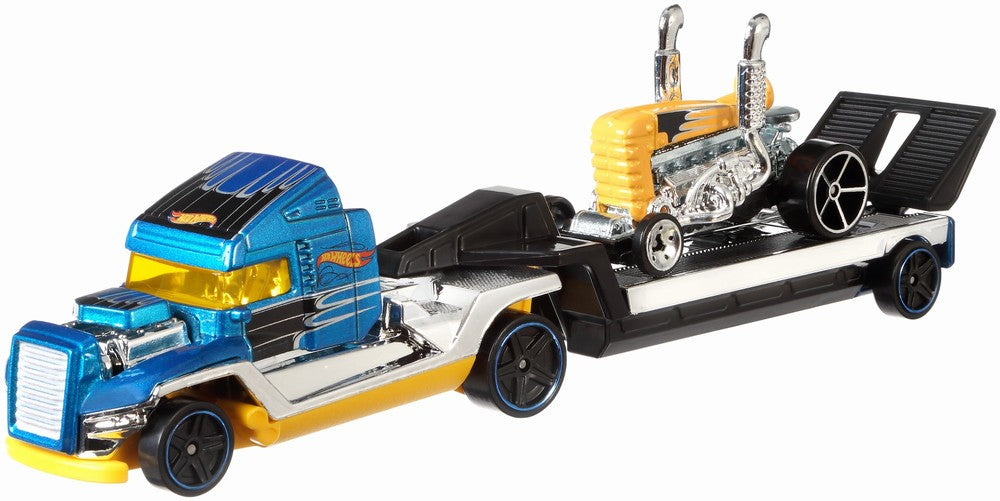 Set camion si masina sport hot wheels steel power