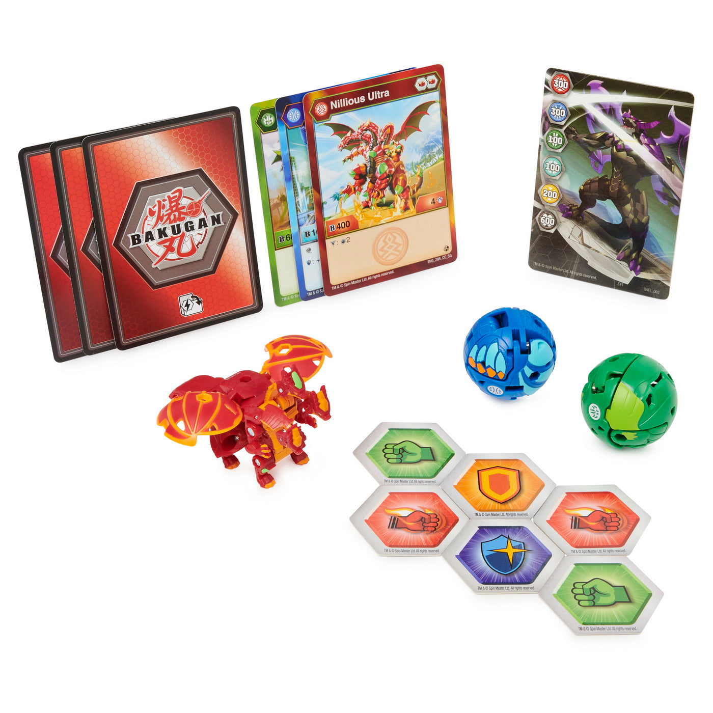 Bakugan s3 pachet starter nillious ultra, harperion si fenneca