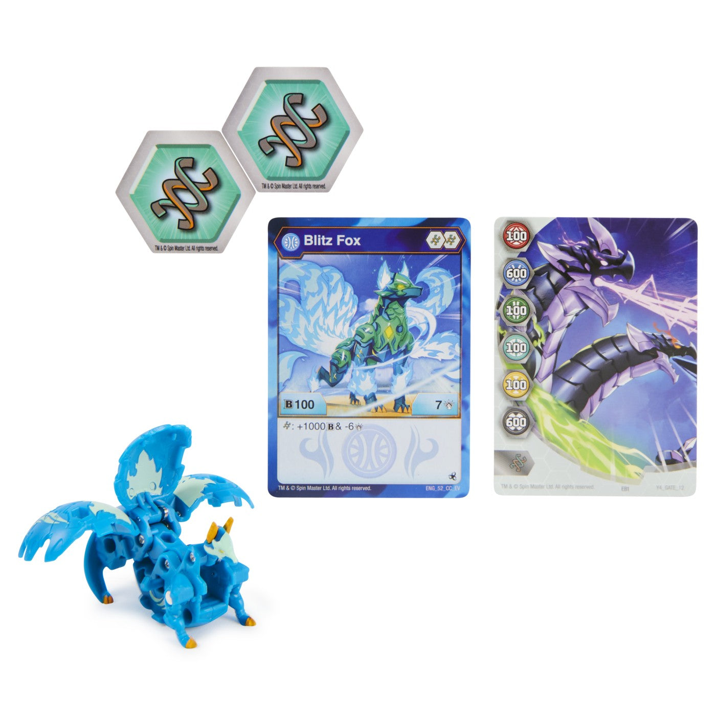 Bakugan s4 bila clasica blitz fox albastru