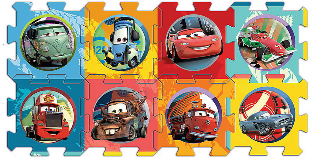 Puzzle trefl din spuma cars