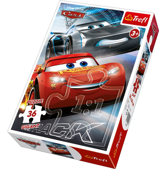 Puzzle trefl gigant 36 cars3