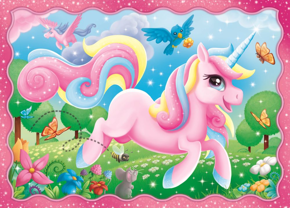 Puzzle trefl 4in1 lumea minunata a unicornilor