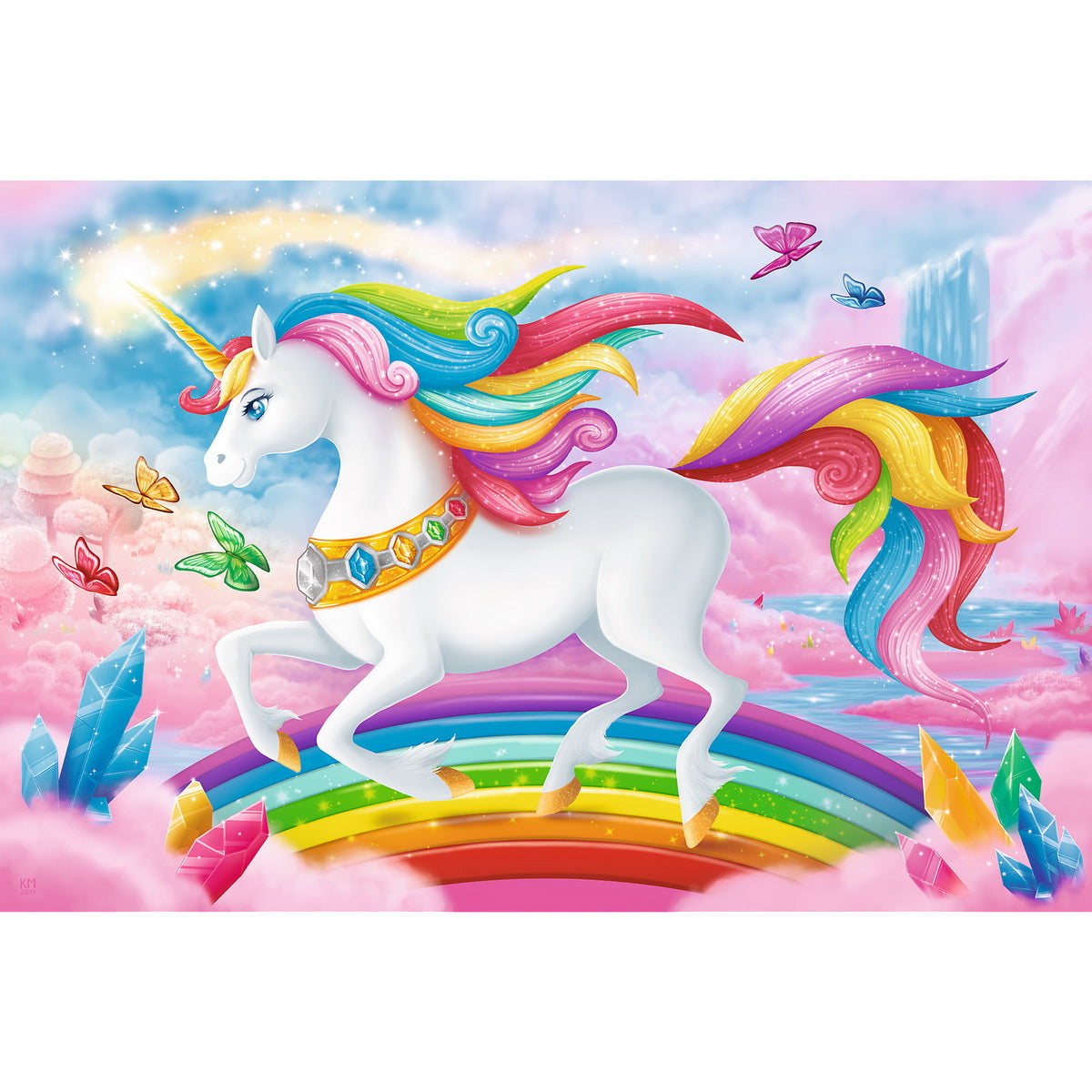 Puzzle trefl 100 lumea de cristal a unicornilor