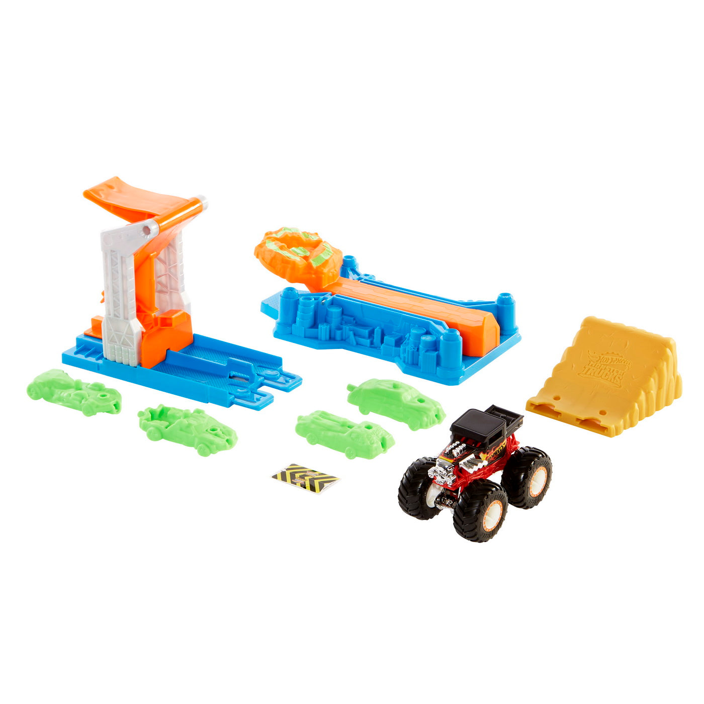 Hot wheels monster truck lansator si masina