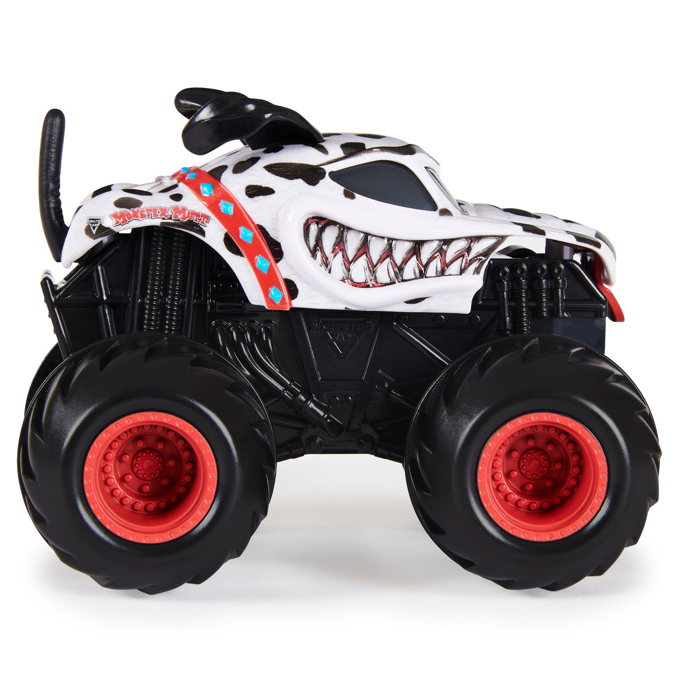 Monster jam dalmatianul mutt seria spin rippers scara 1 la 43