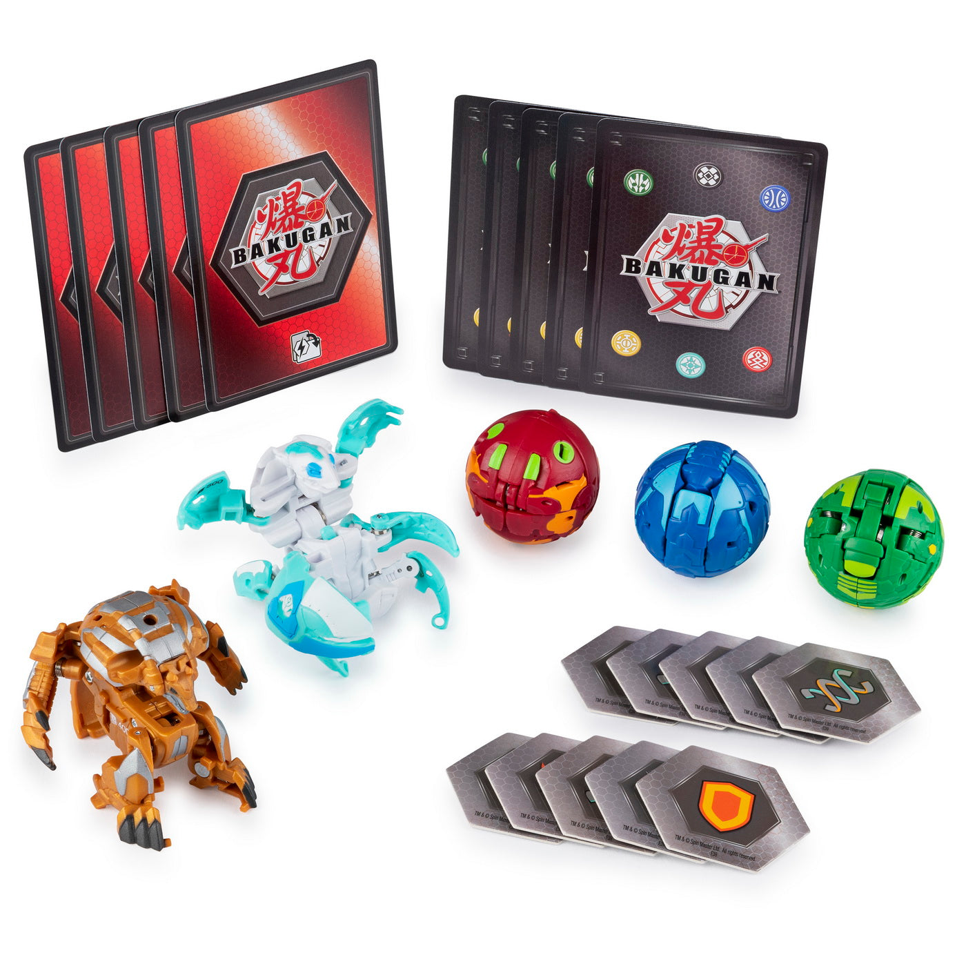 Bakugan set de lupta cu 5 bile aurelus lupitheon si haos vicerox