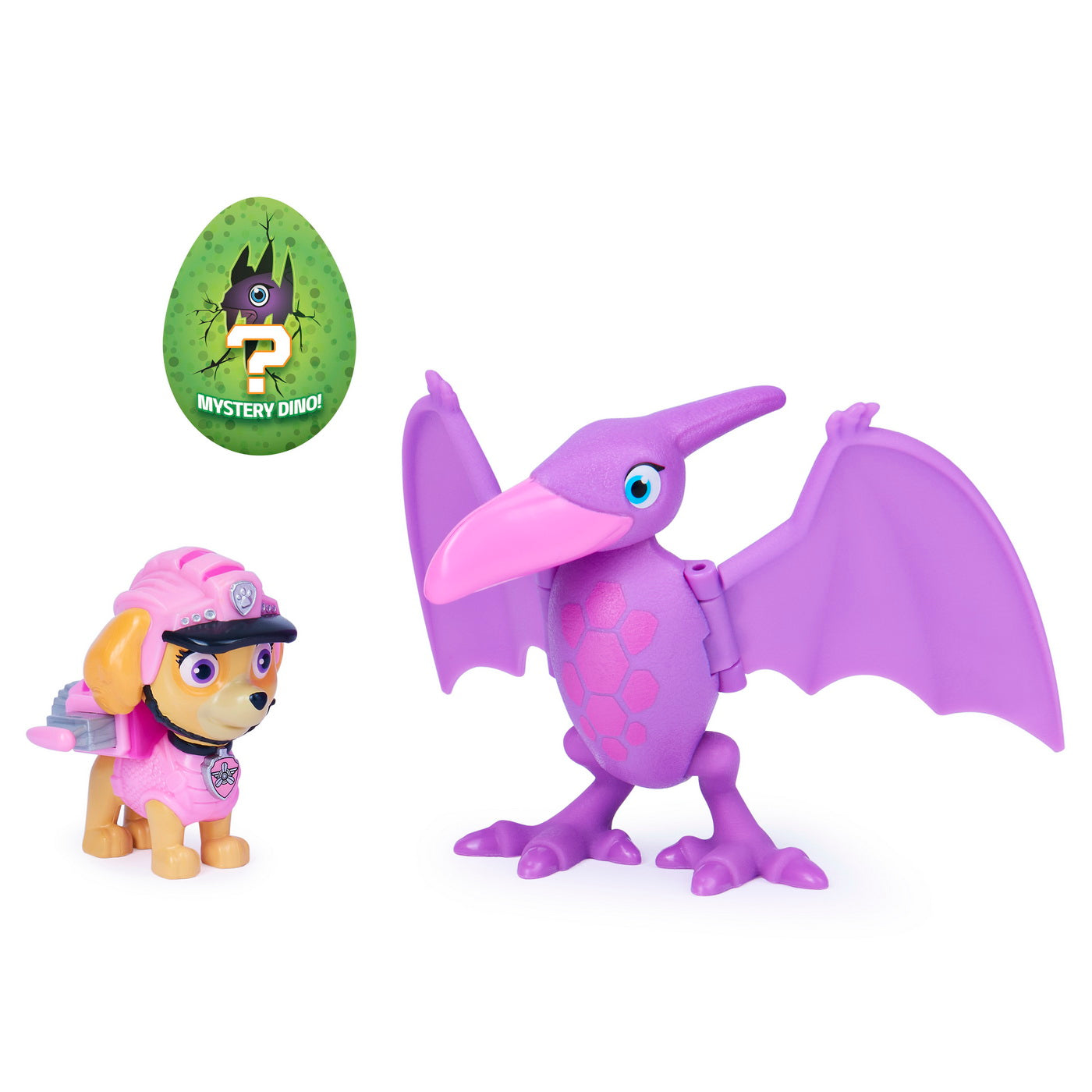 Patrula catelusilor set figurina catelusa skye si dinozaur pterozaur