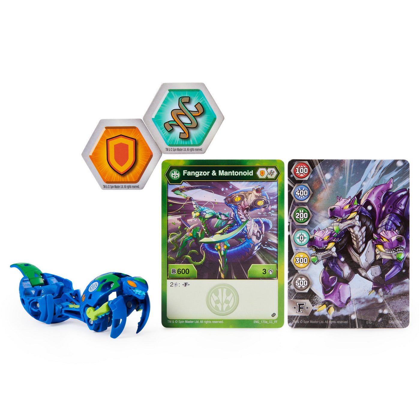 Bakugan s2 bila basic fangzor cu card baku-gear