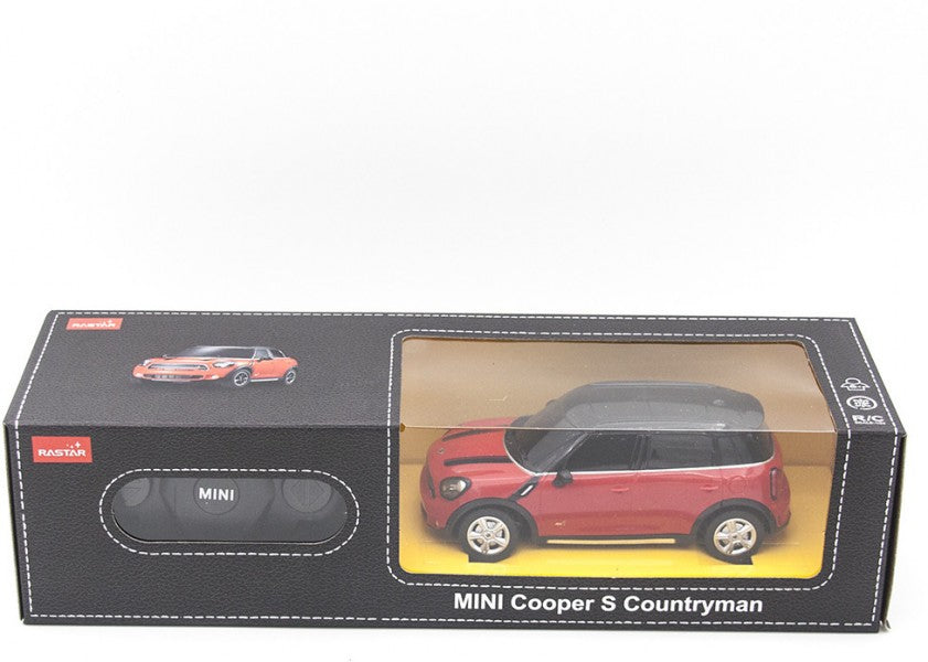 Masina cu telecomanda mini cooper s countryman rosu cu scara 1 la 24