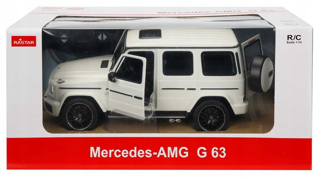 Masina cu telecomanda mercedes-benz g63 alb scara 1 la 14