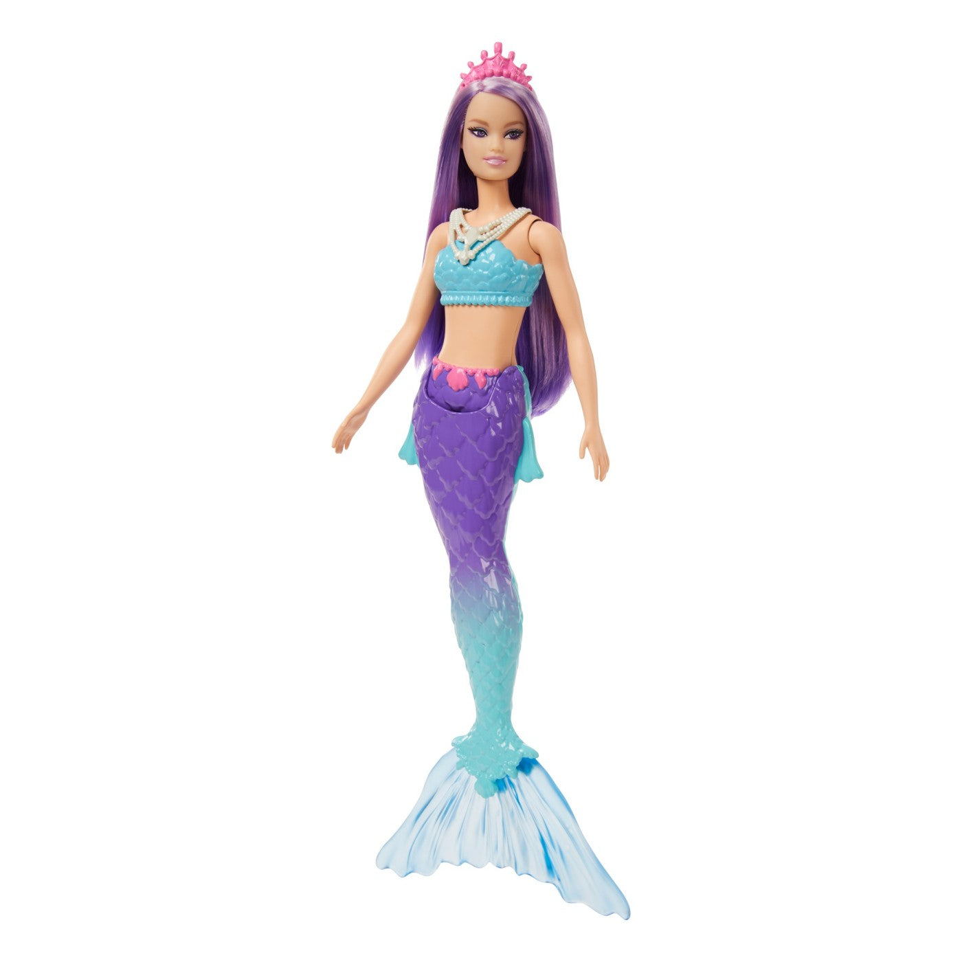 Barbie dreamtopia papusa sirena cu par mov si coada mov