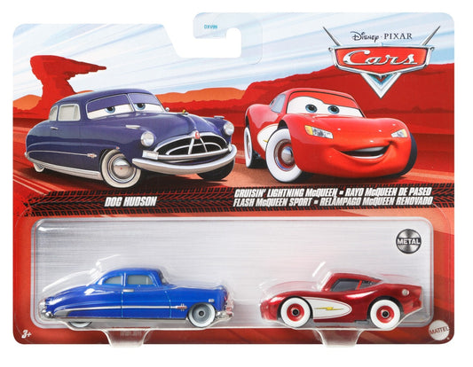 Cars3 set 2 masinute metalice dog hudson si fulger mcqueen