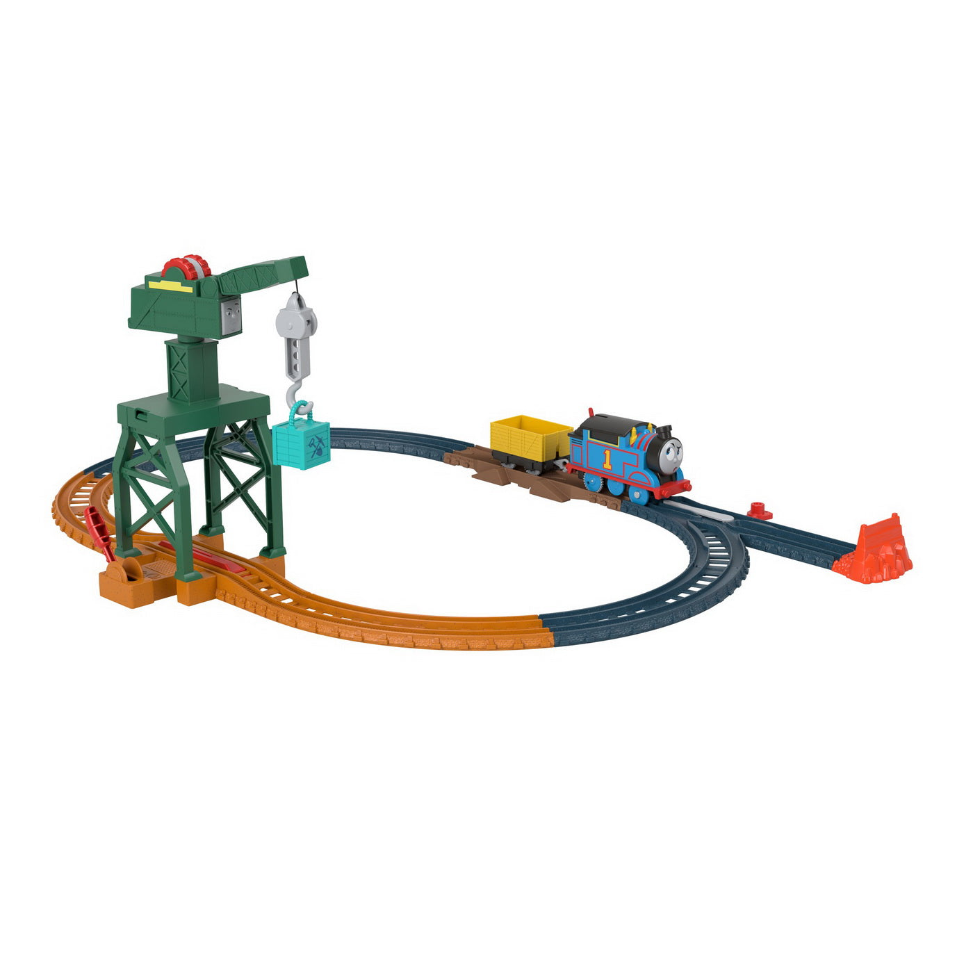 Thomas set de joaca cu locomotiva cranky motorizata si accesorii