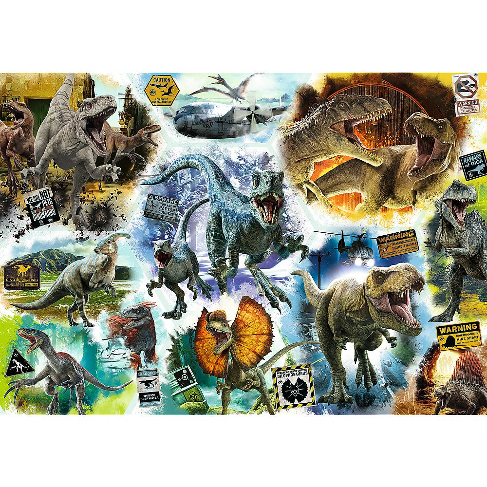 Puzzle trefl 1000 jurassic world pe urmele dinozaurilor