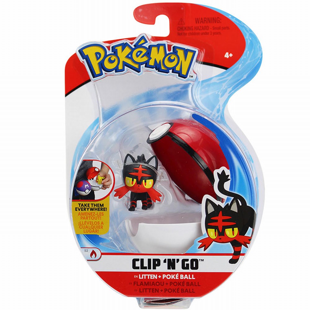 Pokemon figurina litten in bila poke