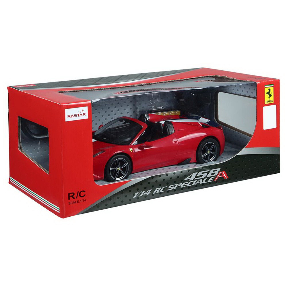 Masina cu telecomanda ferrari 458 rosie scara 1 la 14