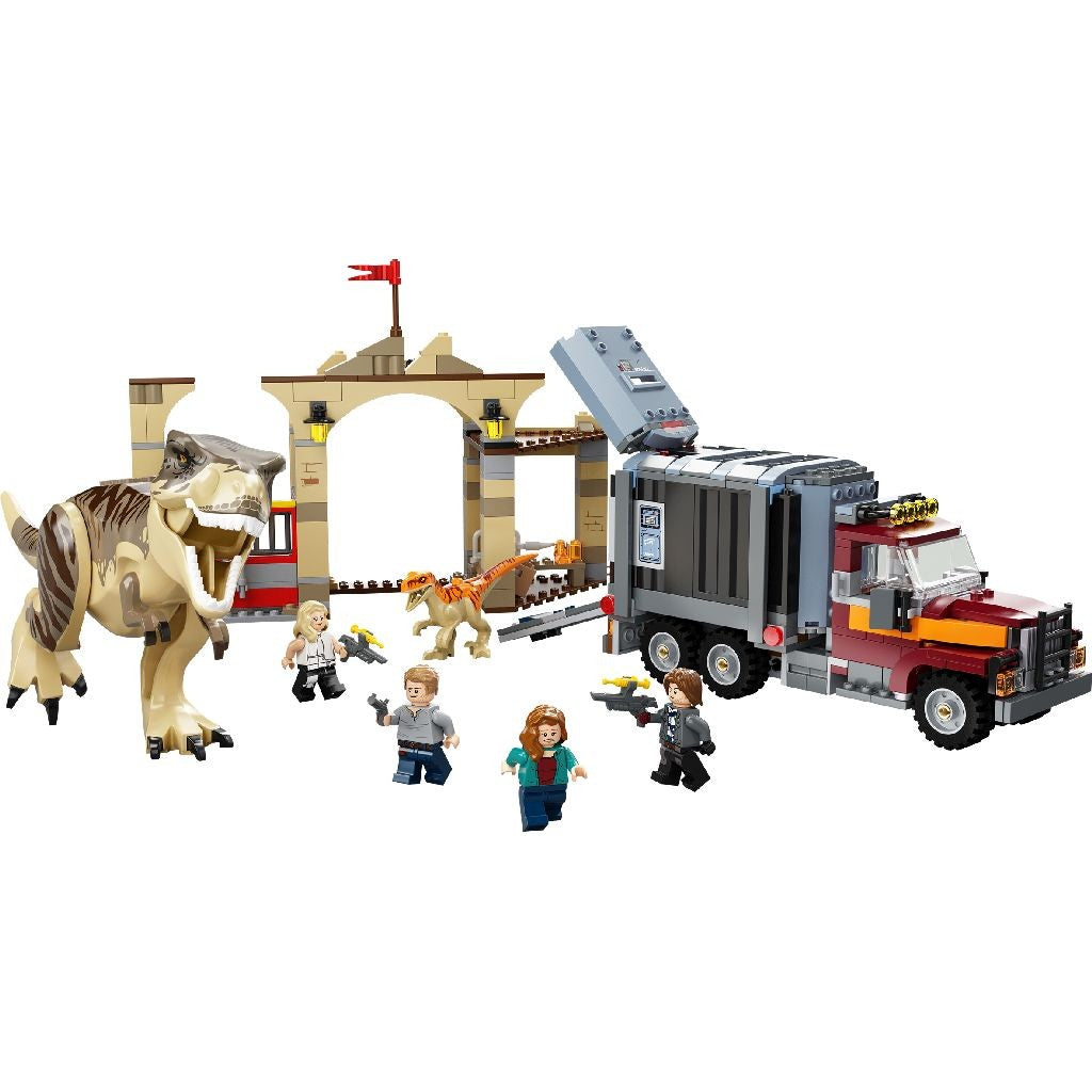 Lego jurassic world evadarea dinozaurilor t rex si atrociraptor 76948