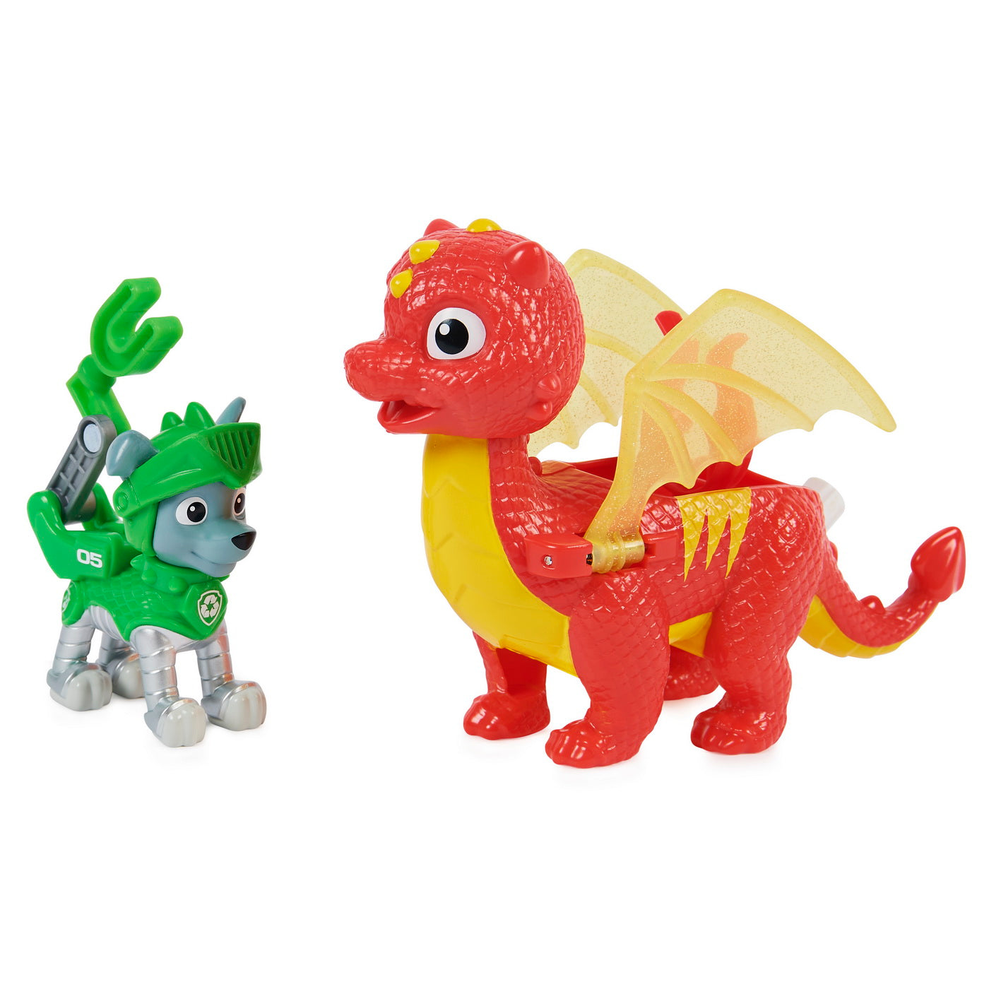 Patrula catelusilor minifigurine rocky si dragon flame