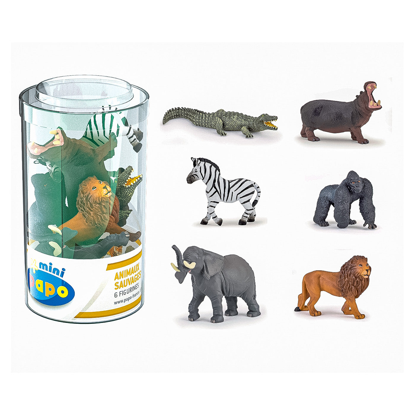 Papo figurina set 6 mini animale salbatice