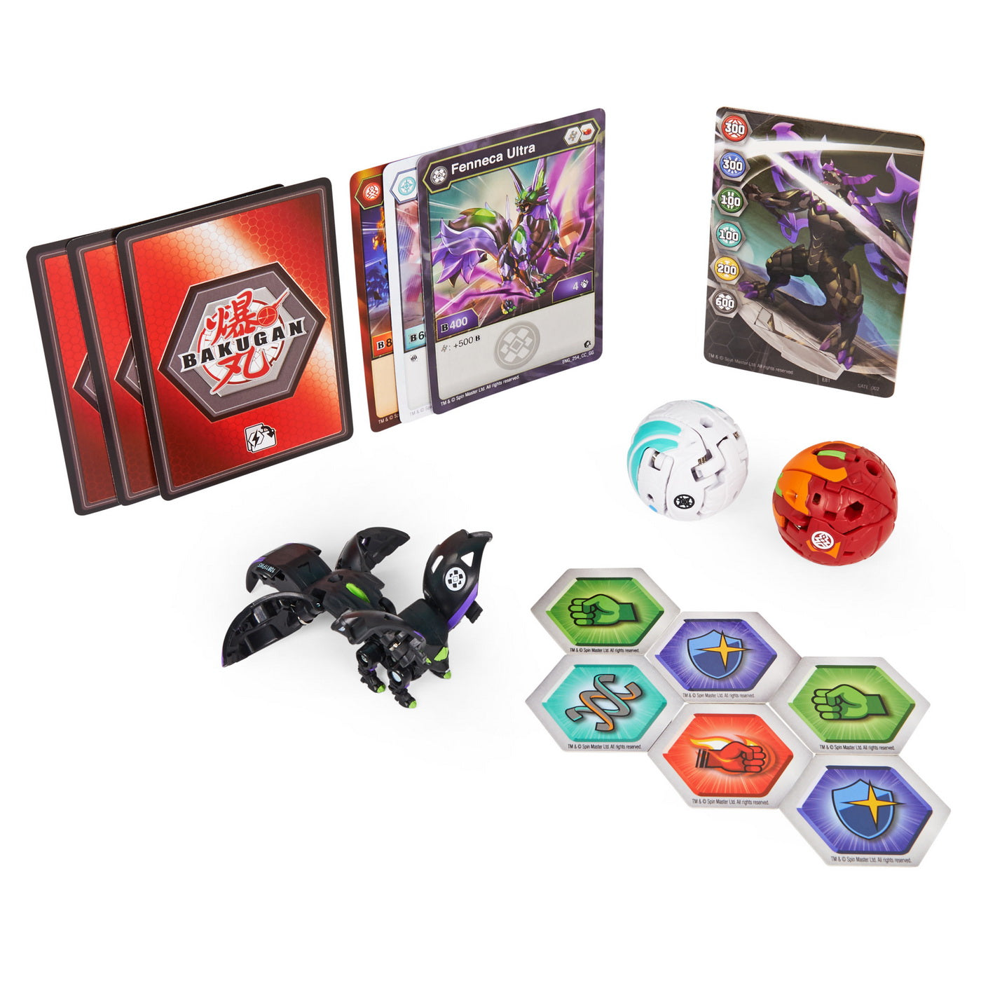 Bakugan s3 pachet starter fenneca ultra, crustillion si nillious