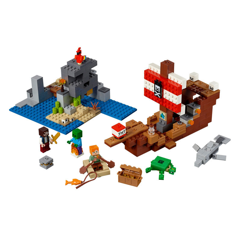 Lego minecraft aventura corabiei de pirati 21152