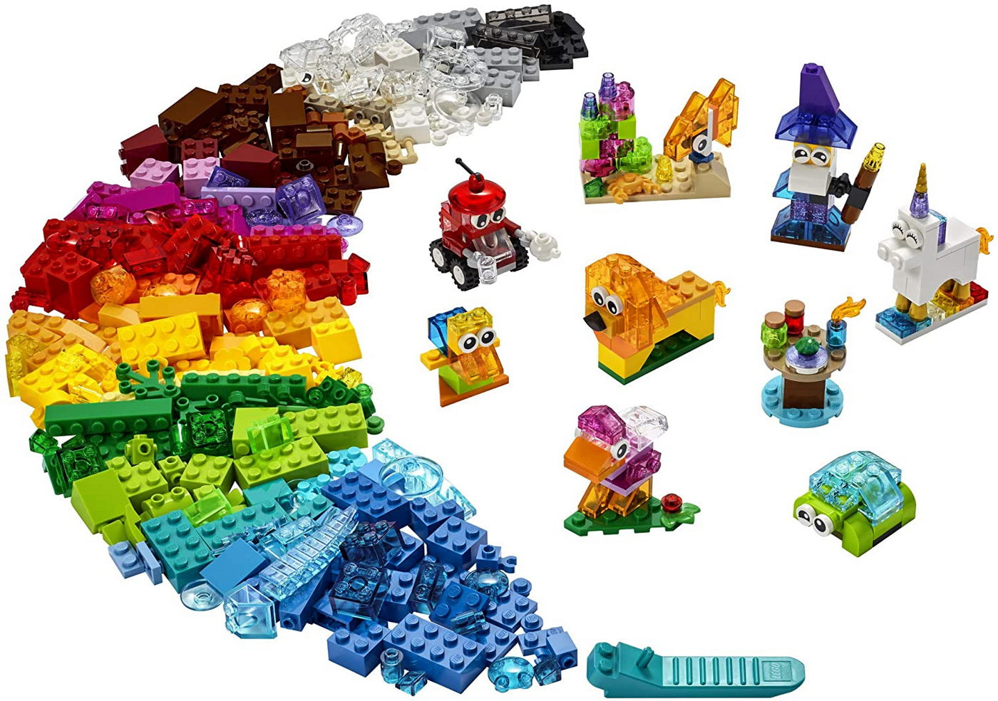 Lego classic caramizi transparente creative 11013