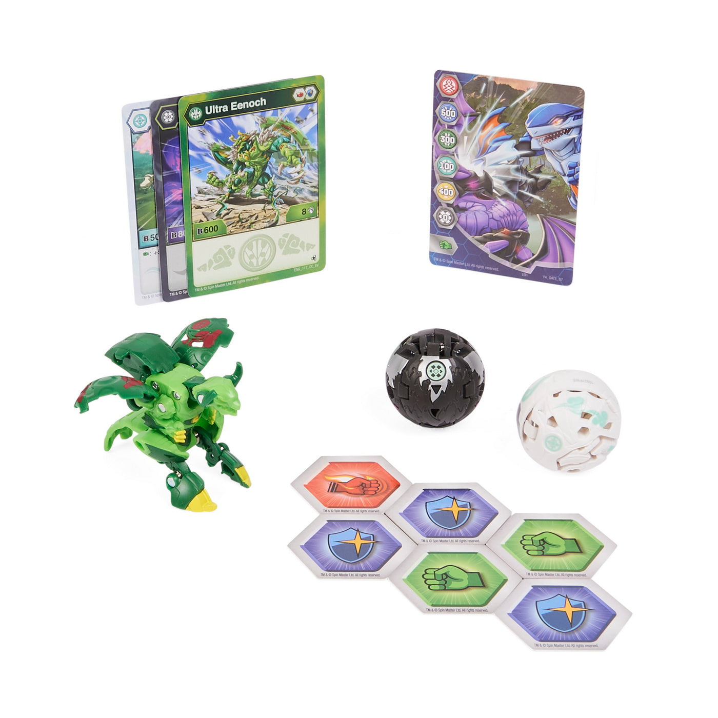 Bakugan pachet starter 3 bakugani s4 eenoch ultra, blitz fox si dragonoid