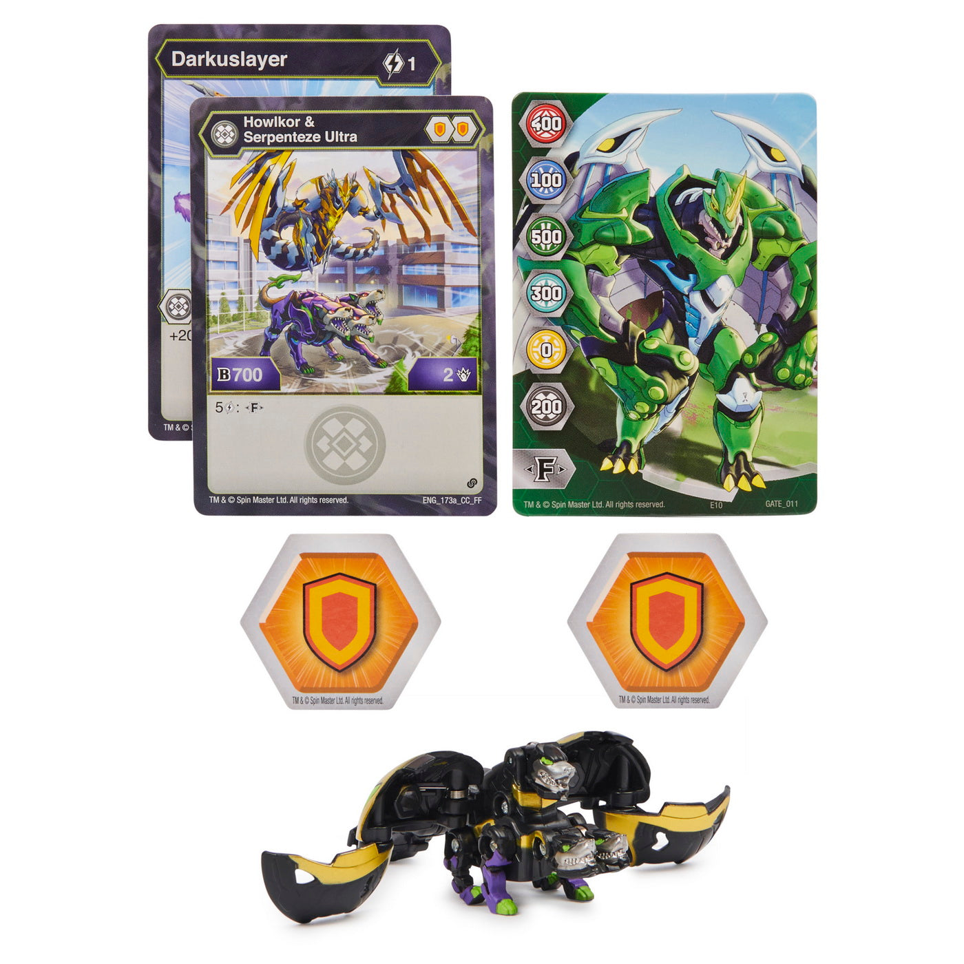 Bakugan s2 bila ultra howlkor serpenteze cu card baku-gear