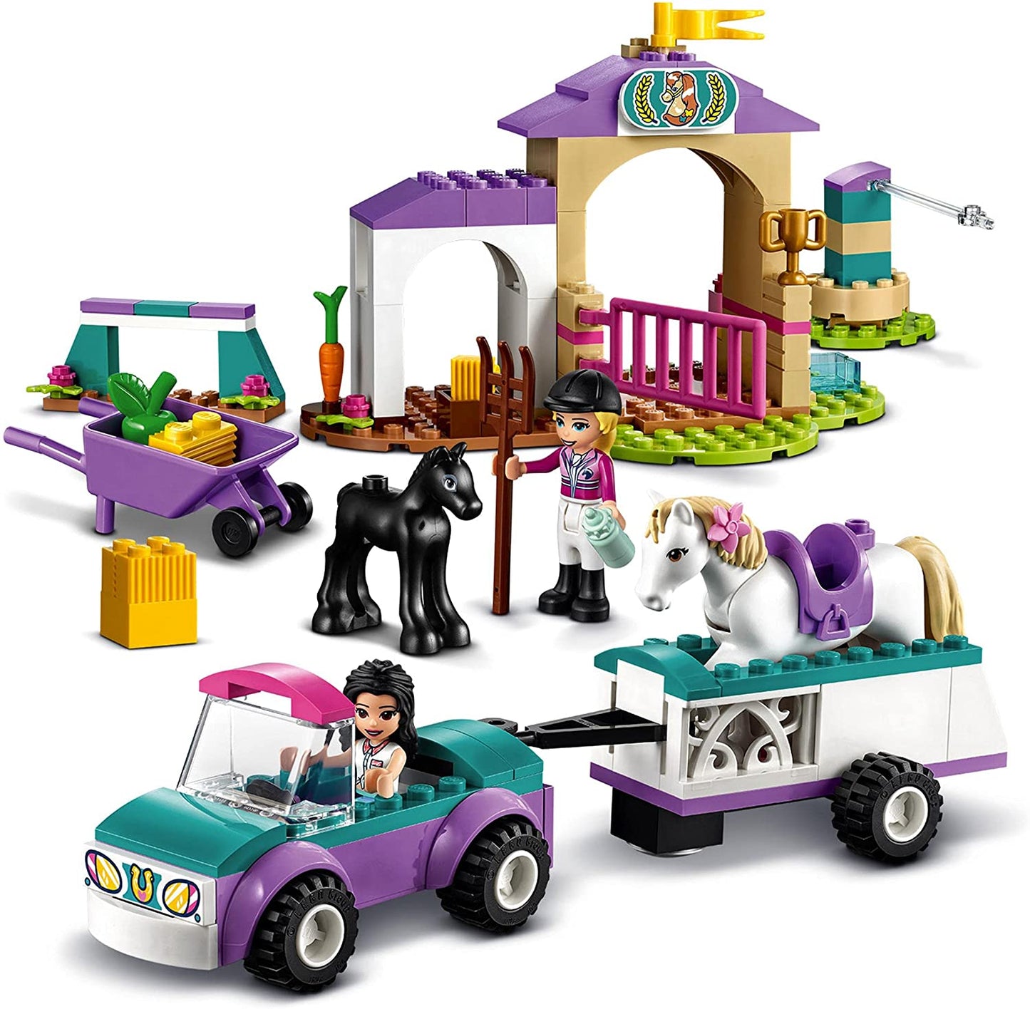 Lego friends dresaj de cai si remorca 41441