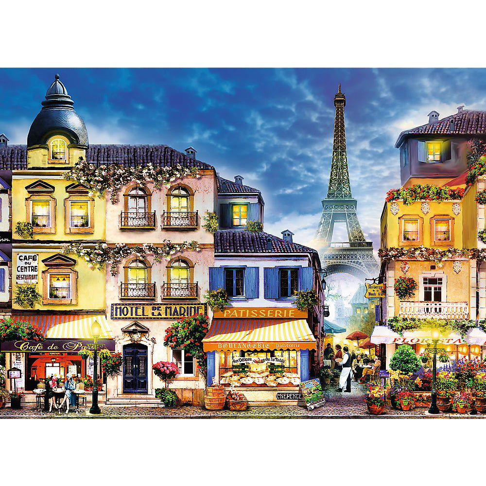 Puzzle trefl din lemn 1000 piese strada franceza