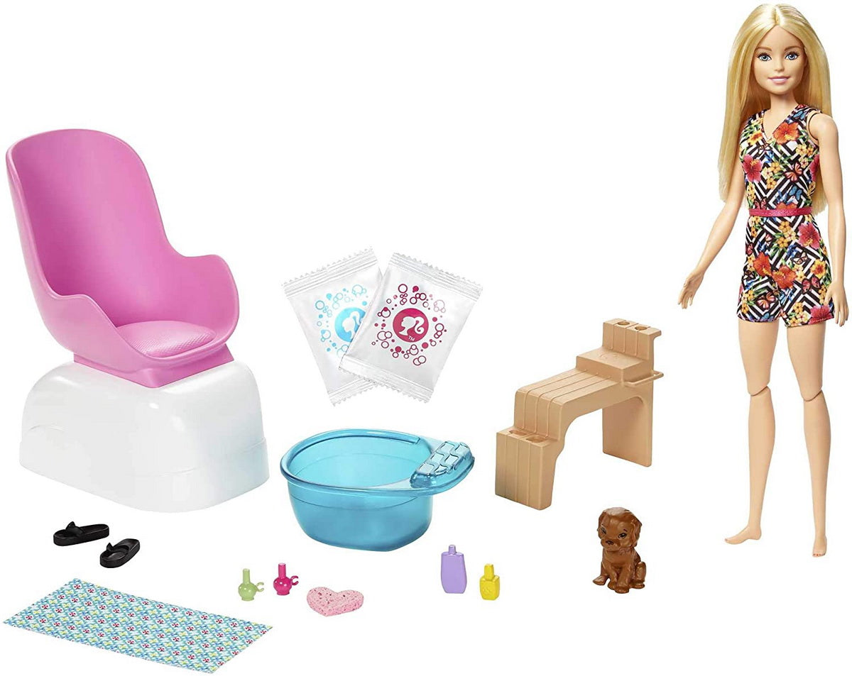 Barbie set cu papusa la salonul de manichiura