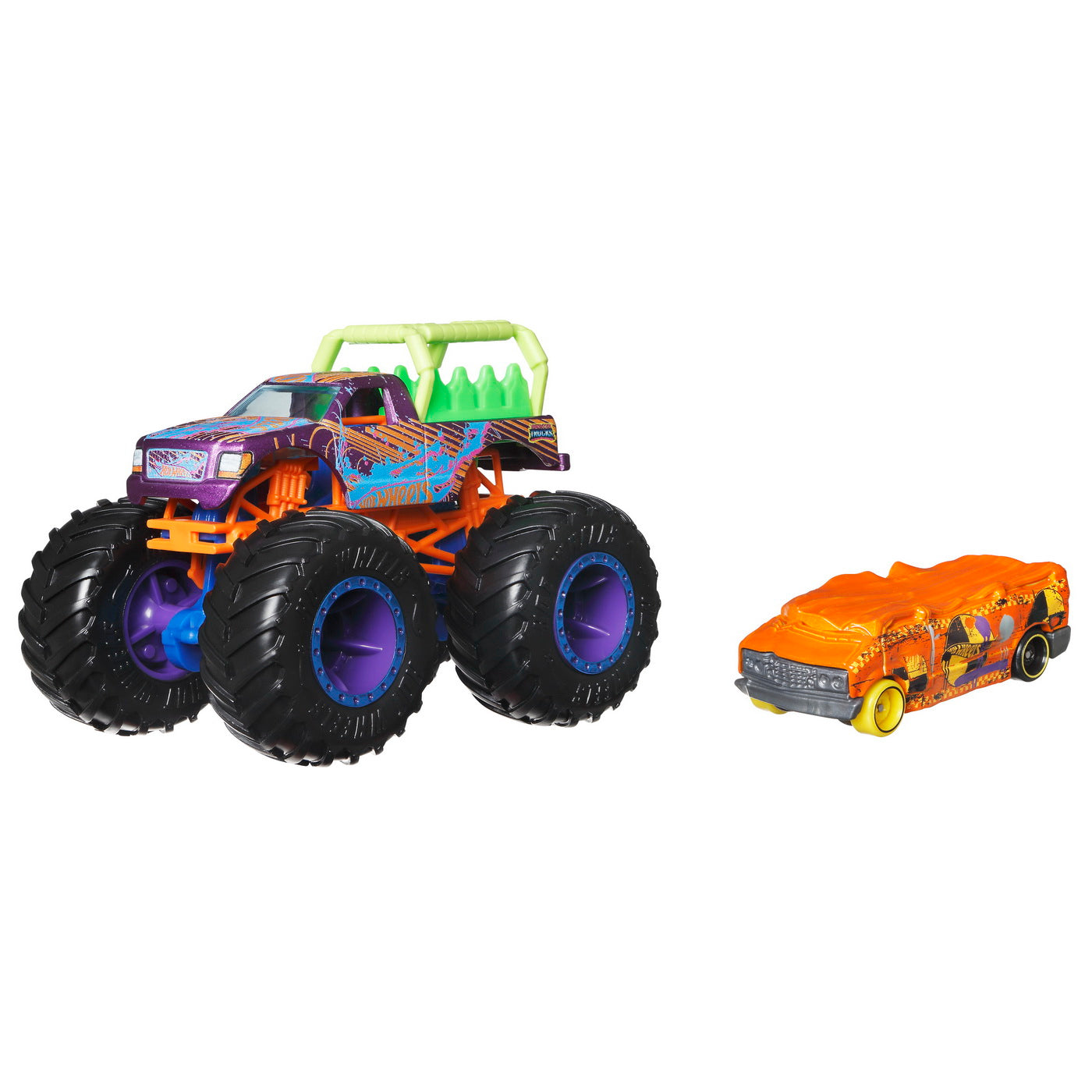 Hot wheels monster truck si masinuta metalica haul y'all