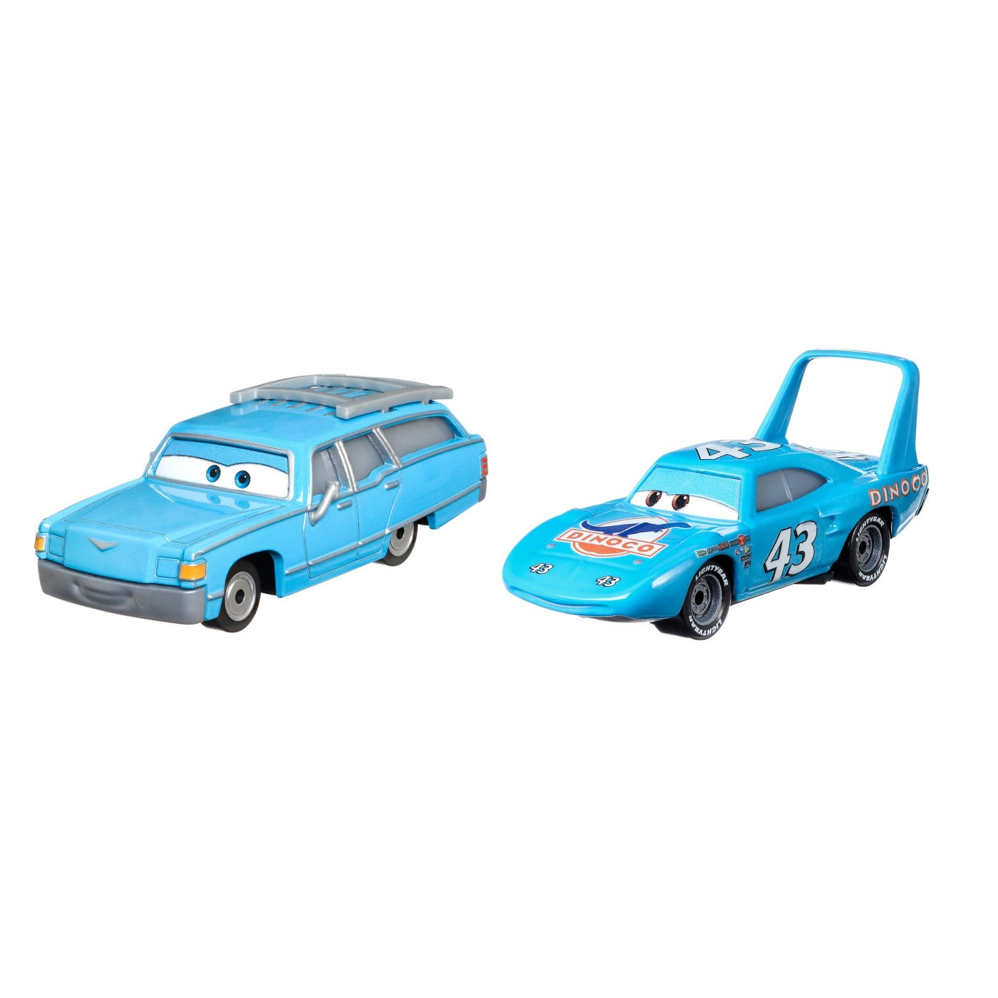 Cars3 set 2 masinute metalice mrs. the king si dinoco the king