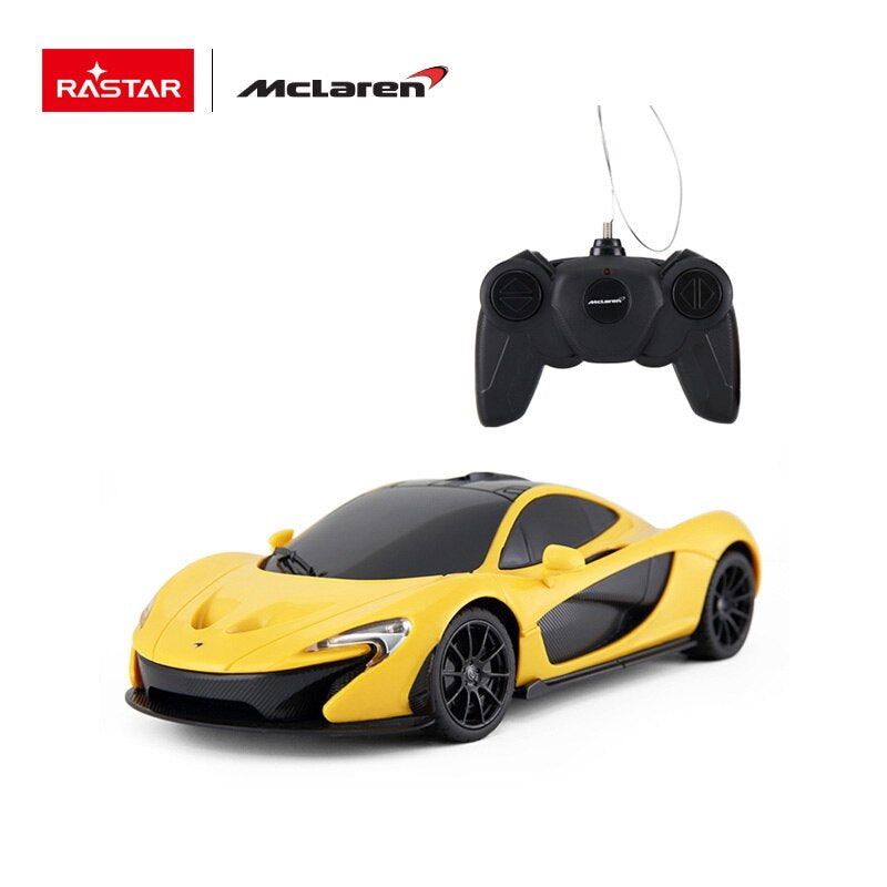 Masina cu telecomanda mclaren p1  galben scara 1 la 24