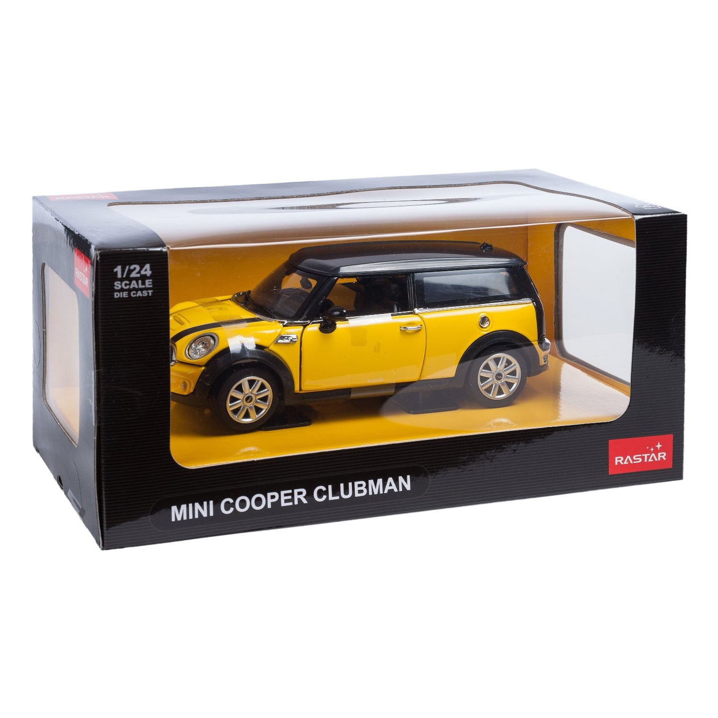 Masinuta metalica mini cooper clubman galben scara 1 la 24