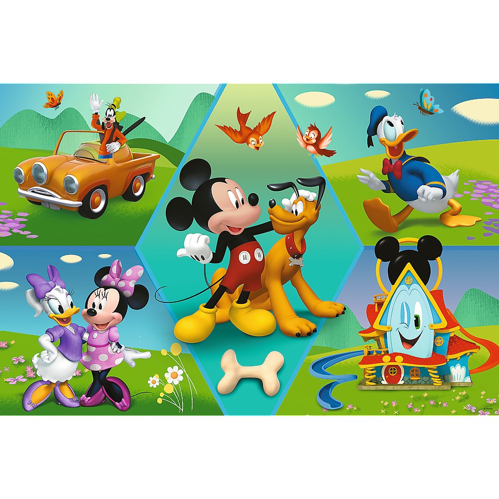 Puzzle trefl primo super shape xxl 60 disney mickey amuzantul