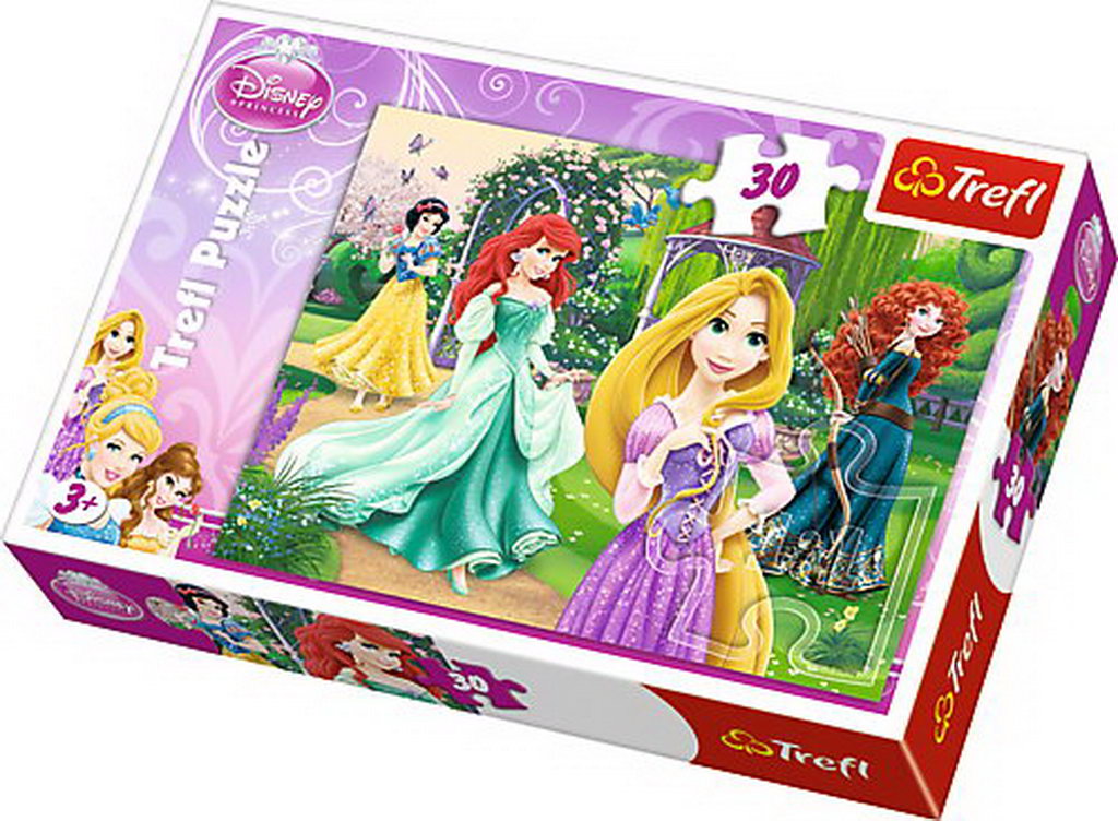 Puzzle trefl 30 rapunzel merida ariel si alba ca zapada